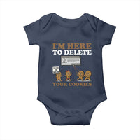 Funny Christmas I Am Here To Delete Your Cookie Baby Onesie Xmas Gingerbread Lover - Wonder Print Shop