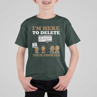 Funny Christmas I Am Here To Delete Your Cookie T Shirt For Kid Xmas Gingerbread Lover - Wonder Print Shop