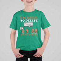 Funny Christmas I Am Here To Delete Your Cookie T Shirt For Kid Xmas Gingerbread Lover - Wonder Print Shop