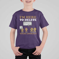 Funny Christmas I Am Here To Delete Your Cookie T Shirt For Kid Xmas Gingerbread Lover - Wonder Print Shop