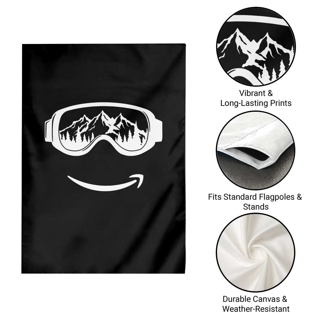 Funny Skiing Snowboard Garden Flag Snow Goggles Snow Mountain Winter Sport - Wonder Print Shop