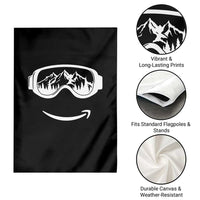 Funny Skiing Snowboard Garden Flag Snow Goggles Snow Mountain Winter Sport - Wonder Print Shop