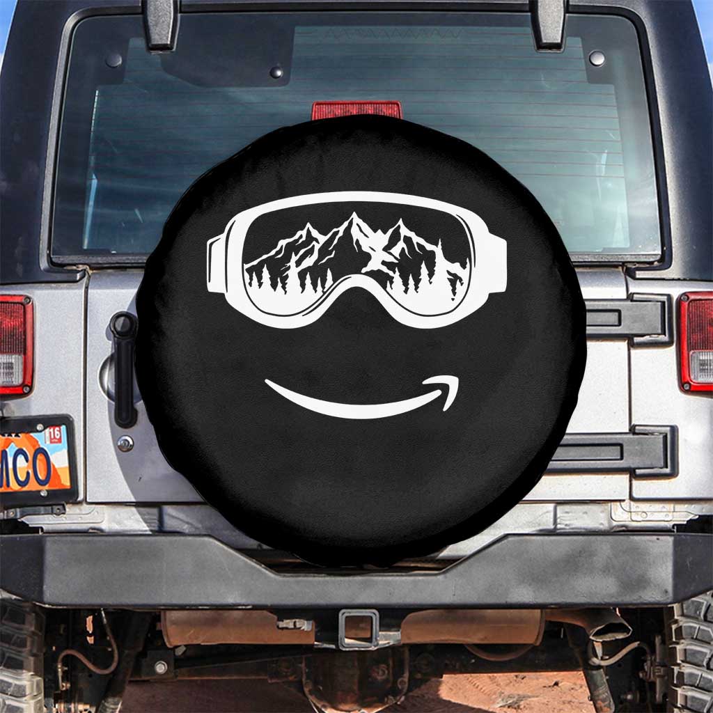 Funny Skiing Snowboard Spare Tire Cover Snow Goggles Snow Mountain Winter Sport - Wonder Print Shop