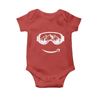 Funny Skiing Snowboard Baby Onesie Snow Goggles Snow Mountain Winter Sport - Wonder Print Shop