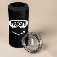 Funny Skiing Snowboard 4 in 1 Can Cooler Tumbler Snow Goggles Snow Mountain Winter Sport - Wonder Print Shop