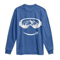 Funny Skiing Snowboard Long Sleeve Shirt Snow Goggles Snow Mountain Winter Sport - Wonder Print Shop