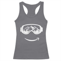Funny Skiing Snowboard Racerback Tank Top Snow Goggles Snow Mountain Winter Sport - Wonder Print Shop