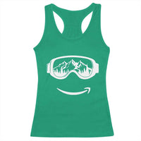 Funny Skiing Snowboard Racerback Tank Top Snow Goggles Snow Mountain Winter Sport - Wonder Print Shop