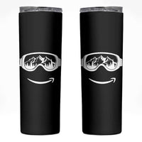 Funny Skiing Snowboard Skinny Tumbler Snow Goggles Snow Mountain Winter Sport - Wonder Print Shop