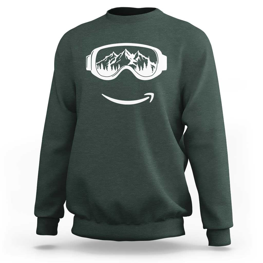 Funny Skiing Snowboard Sweatshirt Snow Goggles Snow Mountain Winter Sport - Wonder Print Shop