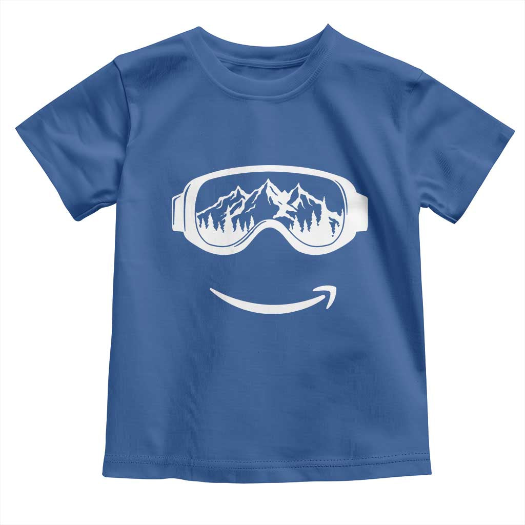 Funny Skiing Snowboard Toddler T Shirt Snow Goggles Snow Mountain Winter Sport - Wonder Print Shop