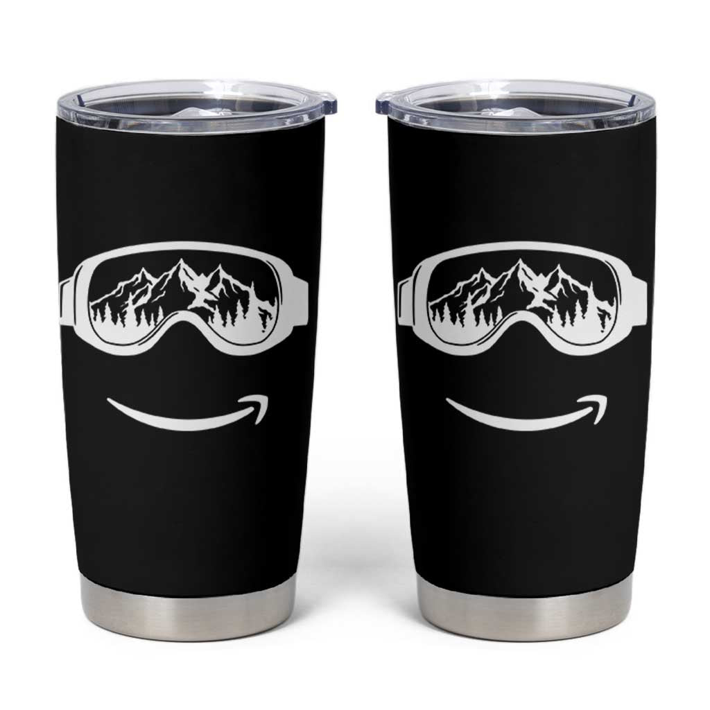 Funny Skiing Snowboard Tumbler Cup Snow Goggles Snow Mountain Winter Sport - Wonder Print Shop