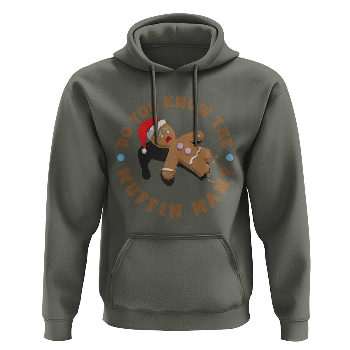 Christmas Gingerbread Hoodie Funny Do You Know The Muffin Man - Wonder Print Shop