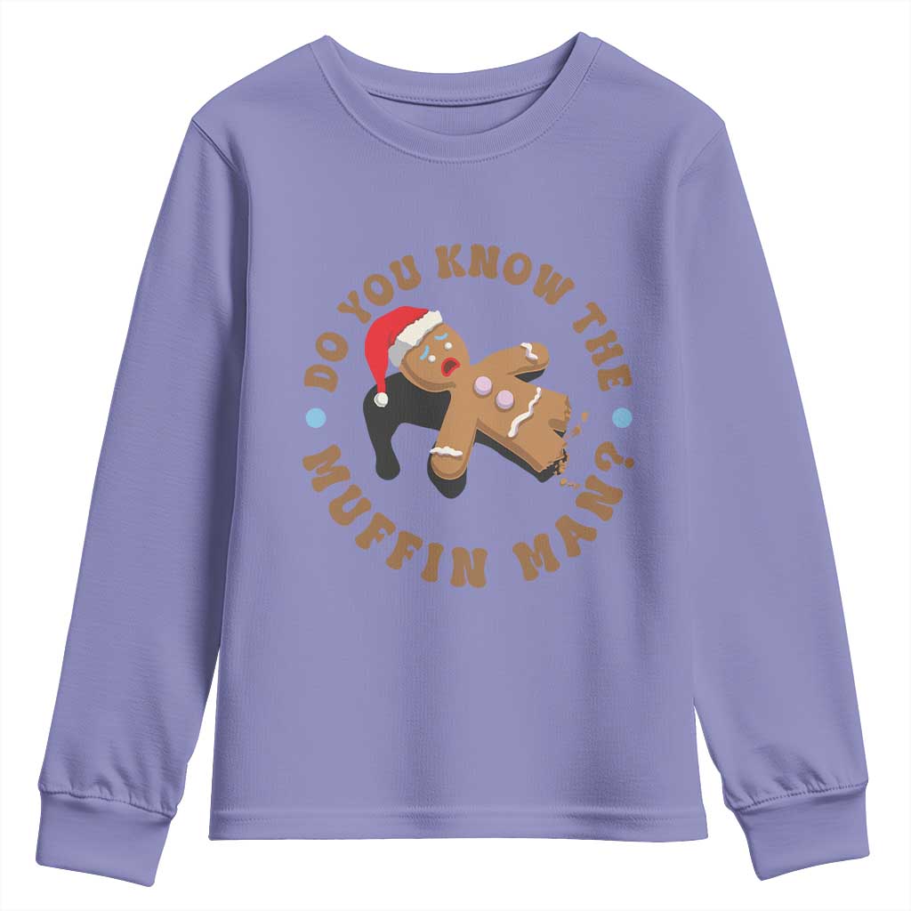 Christmas Gingerbread Youth Sweatshirt Funny Do You Know The Muffin Man - Wonder Print Shop