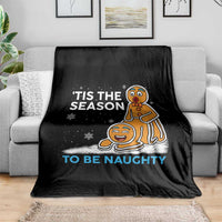 Funny Tis The Season To Be Naughty Dirty Christmas Throw Blanket Xmas Adult Humor - Wonder Print Shop