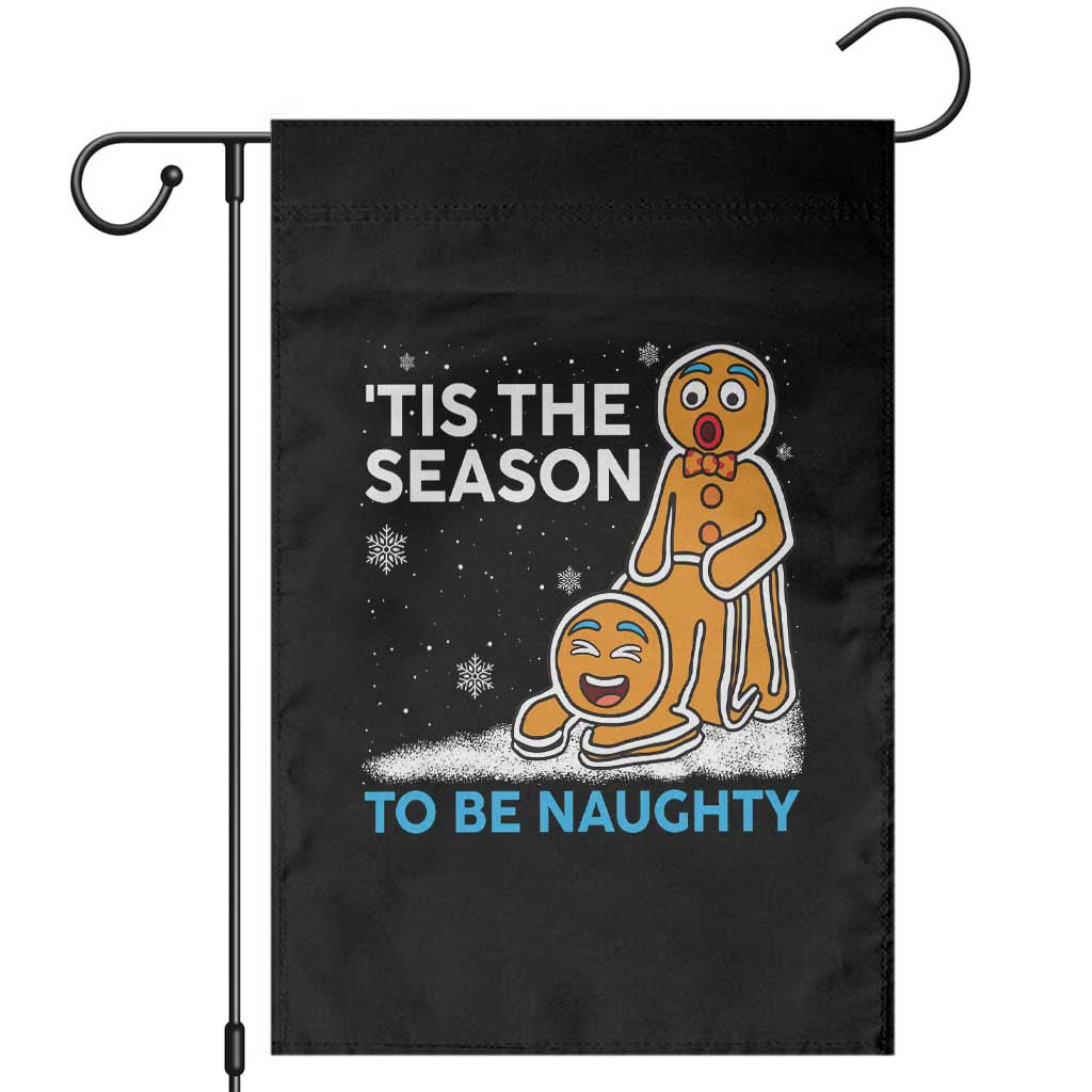 Funny Tis The Season To Be Naughty Dirty Christmas Garden Flag Xmas Adult Humor - Wonder Print Shop