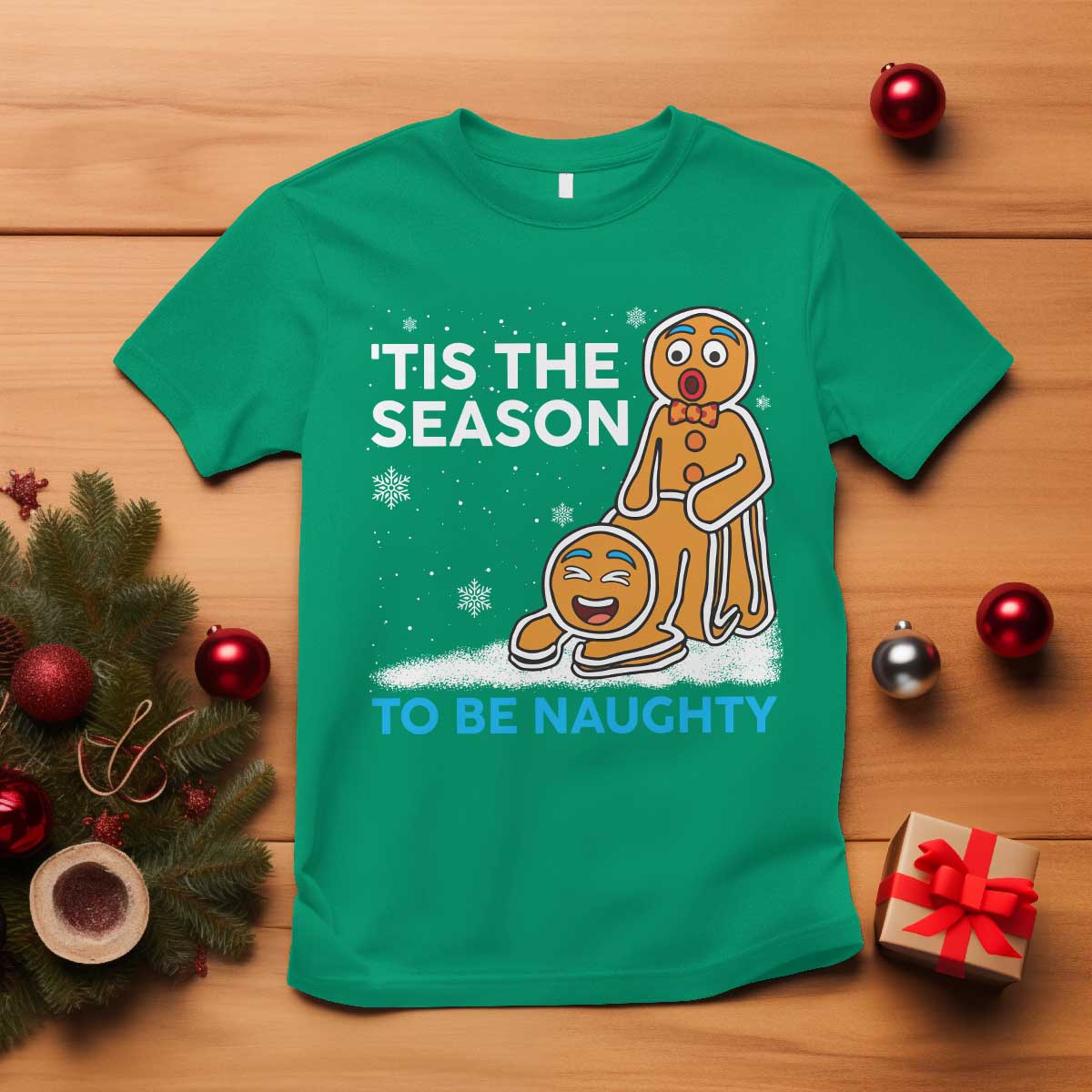 Funny Tis The Season To Be Naughty Dirty Christmas T Shirt Xmas Adult Humor - Wonder Print Shop