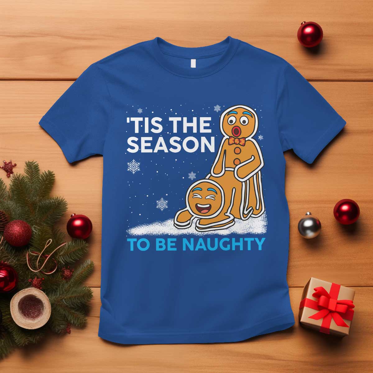 Funny Tis The Season To Be Naughty Dirty Christmas T Shirt Xmas Adult Humor - Wonder Print Shop
