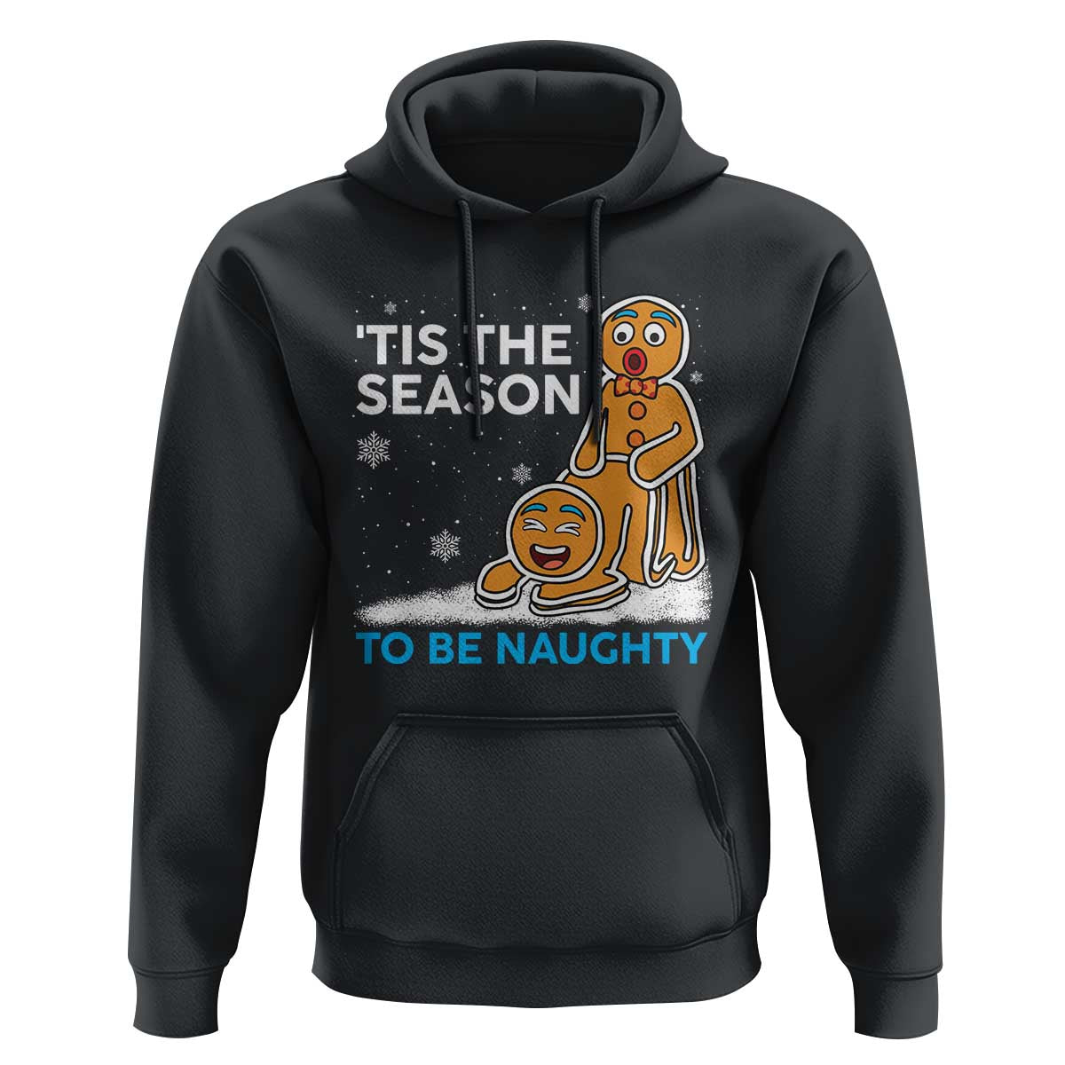 Funny Tis The Season To Be Naughty Dirty Christmas Hoodie Xmas Adult Humor - Wonder Print Shop