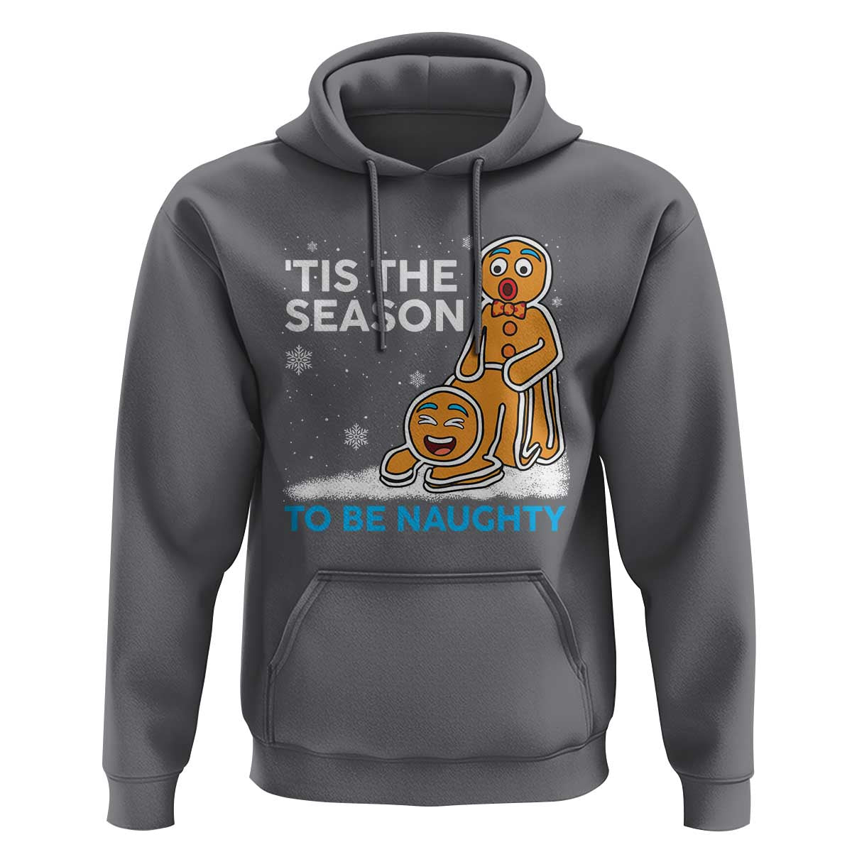 Funny Tis The Season To Be Naughty Dirty Christmas Hoodie Xmas Adult Humor - Wonder Print Shop