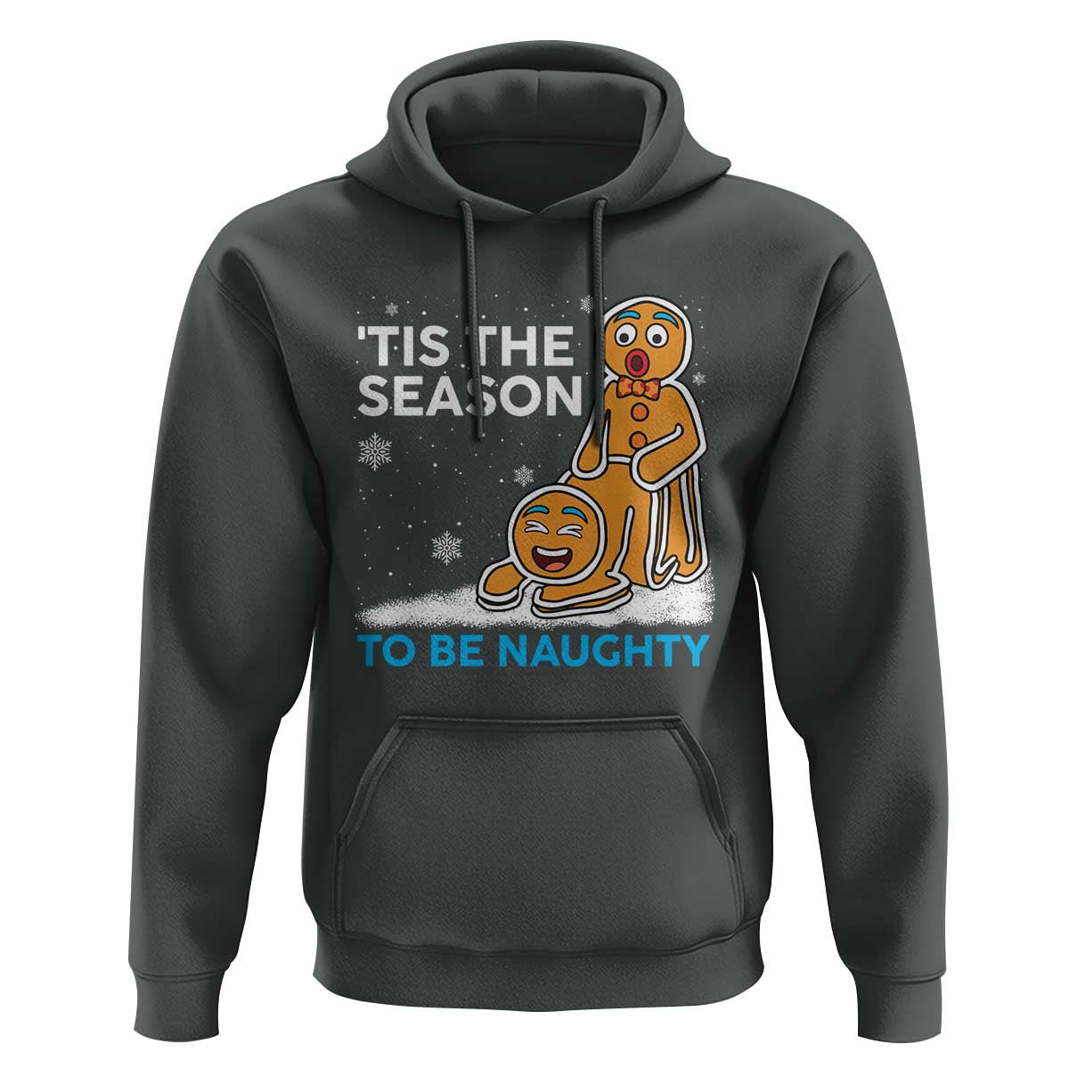 Funny Tis The Season To Be Naughty Dirty Christmas Hoodie Xmas Adult Humor - Wonder Print Shop