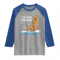 Funny Tis The Season To Be Naughty Dirty Christmas Raglan Shirt Xmas Adult Humor - Wonder Print Shop