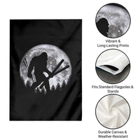 Funny Skiing Bigfoot Ski Winter Sport Moon Garden Flag - Wonder Print Shop