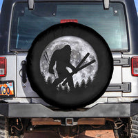 Funny Skiing Bigfoot Ski Winter Sport Moon Spare Tire Cover - Wonder Print Shop