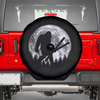 Funny Skiing Bigfoot Ski Winter Sport Moon Spare Tire Cover - Wonder Print Shop