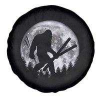 Funny Skiing Bigfoot Ski Winter Sport Moon Spare Tire Cover - Wonder Print Shop
