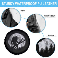 Funny Skiing Bigfoot Ski Winter Sport Moon Spare Tire Cover - Wonder Print Shop