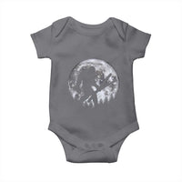 Funny Skiing Bigfoot Ski Winter Sport Moon Baby Onesie - Wonder Print Shop