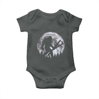 Funny Skiing Bigfoot Ski Winter Sport Moon Baby Onesie - Wonder Print Shop