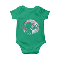 Funny Skiing Bigfoot Ski Winter Sport Moon Baby Onesie - Wonder Print Shop