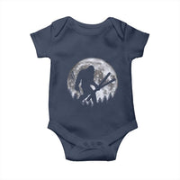 Funny Skiing Bigfoot Ski Winter Sport Moon Baby Onesie - Wonder Print Shop