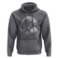 Funny Skiing Bigfoot Ski Winter Sport Moon Hoodie - Wonder Print Shop