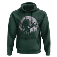 Funny Skiing Bigfoot Ski Winter Sport Moon Hoodie - Wonder Print Shop