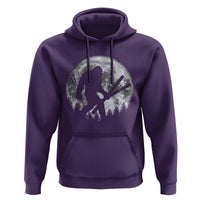 Funny Skiing Bigfoot Ski Winter Sport Moon Hoodie - Wonder Print Shop