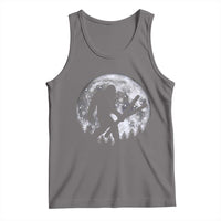 Funny Skiing Bigfoot Ski Winter Sport Moon Tank Top - Wonder Print Shop