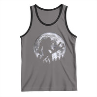 Funny Skiing Bigfoot Ski Winter Sport Moon Tank Top - Wonder Print Shop