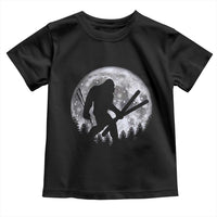 Funny Skiing Bigfoot Ski Winter Sport Moon Toddler T Shirt - Wonder Print Shop