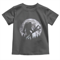 Funny Skiing Bigfoot Ski Winter Sport Moon Toddler T Shirt - Wonder Print Shop