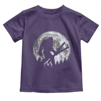 Funny Skiing Bigfoot Ski Winter Sport Moon Toddler T Shirt - Wonder Print Shop