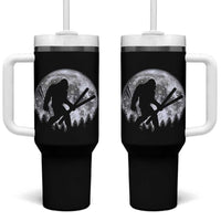Funny Skiing Bigfoot Ski Winter Sport Moon Tumbler With Handle - Wonder Print Shop