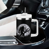 Funny Skiing Bigfoot Ski Winter Sport Moon Tumbler With Handle - Wonder Print Shop
