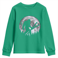 Funny Skiing Bigfoot Ski Winter Sport Moon Youth Sweatshirt - Wonder Print Shop