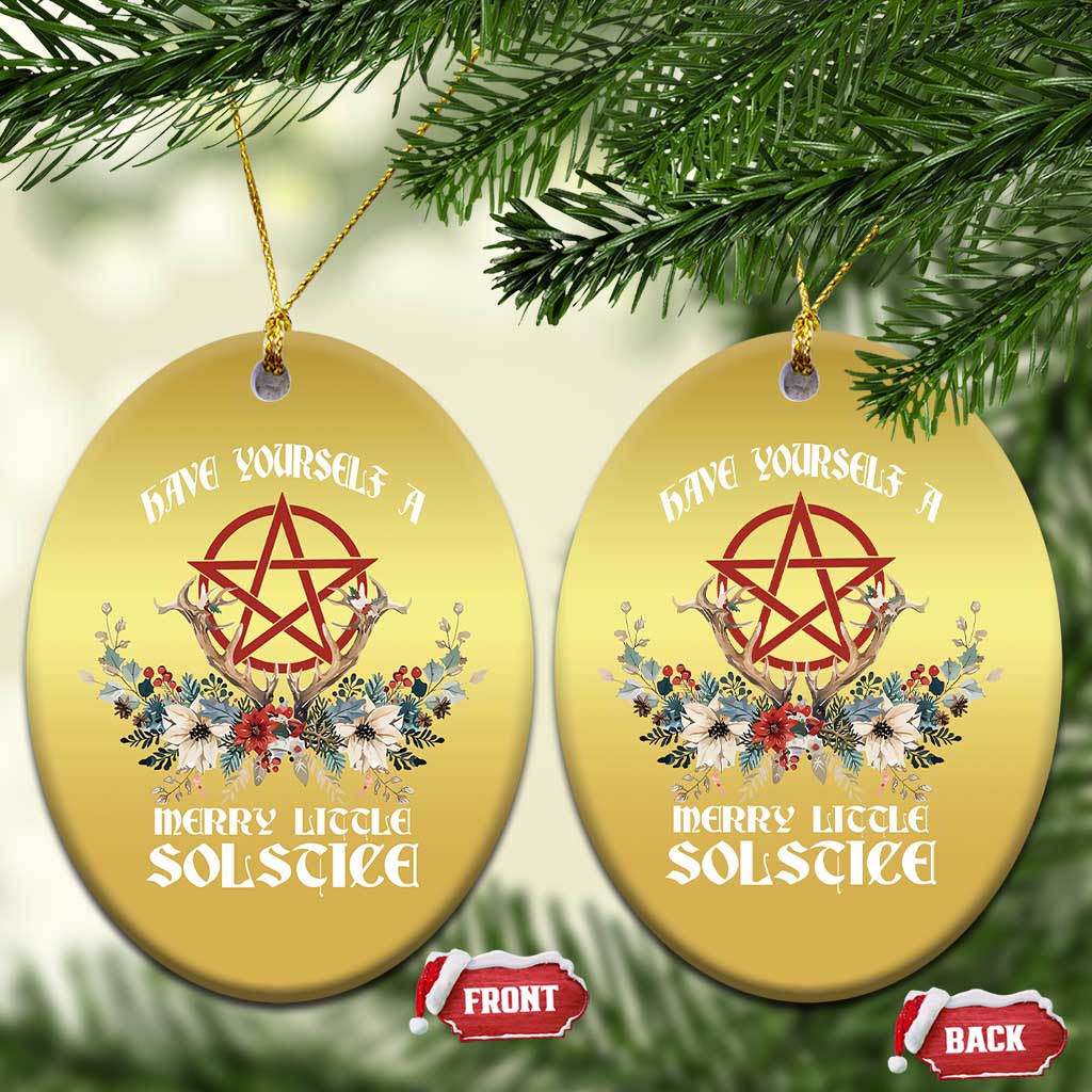Have Yourself A Merry Little Solstice Christmas Ornament Yule Pagan Xmas Pentagram - Wonder Print Shop