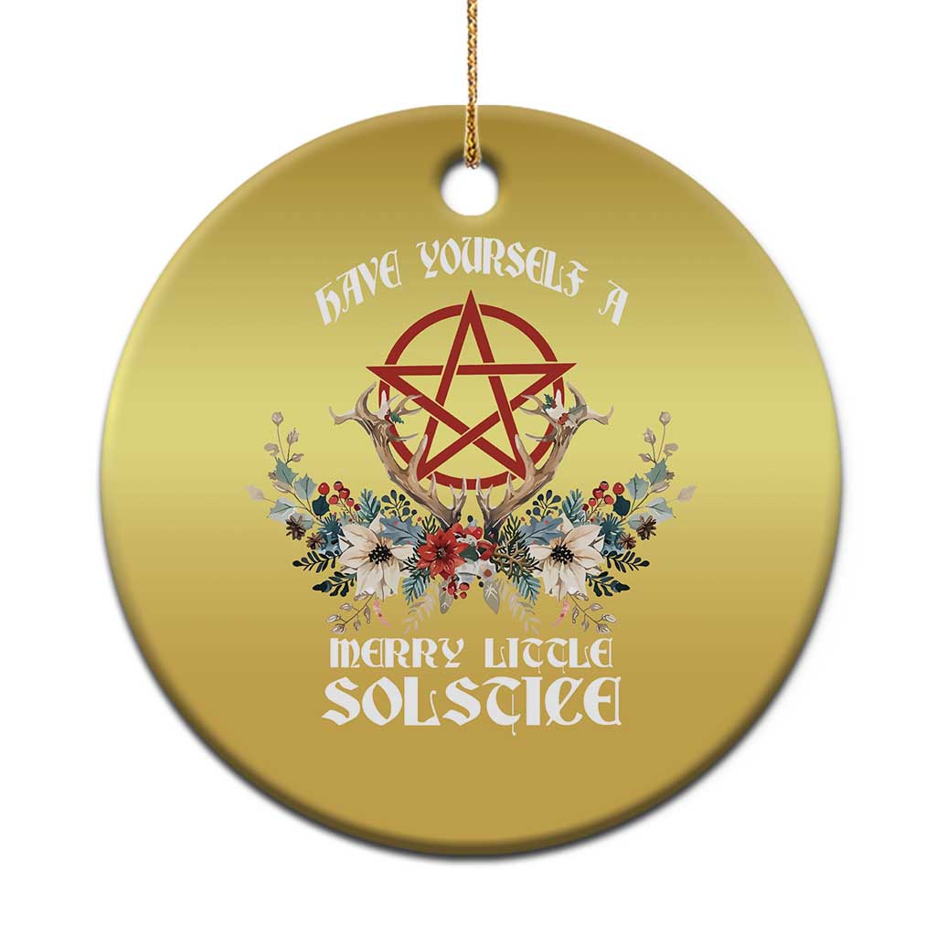 Have Yourself A Merry Little Solstice Christmas Ornament Yule Pagan Xmas Pentagram - Wonder Print Shop
