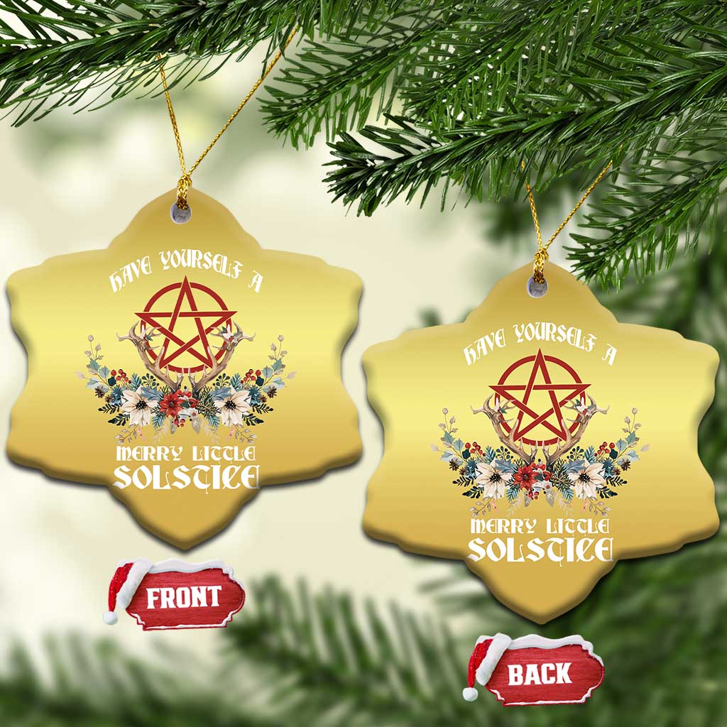 Have Yourself A Merry Little Solstice Christmas Ornament Yule Pagan Xmas Pentagram - Wonder Print Shop