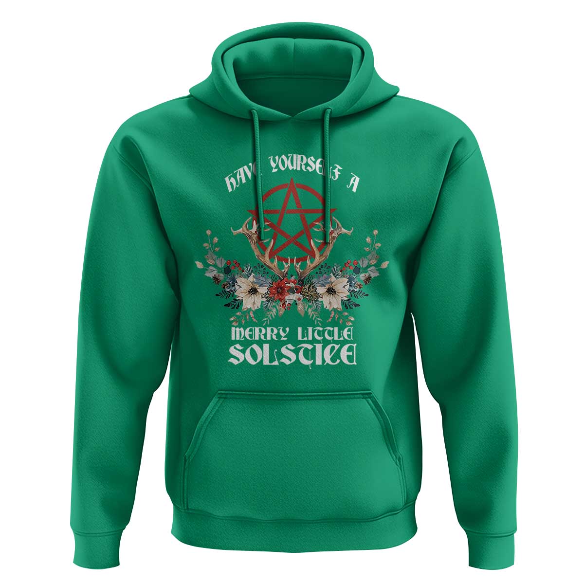 Have Yourself A Merry Little Solstice Hoodie Yule Pagan Christmas Pentagram